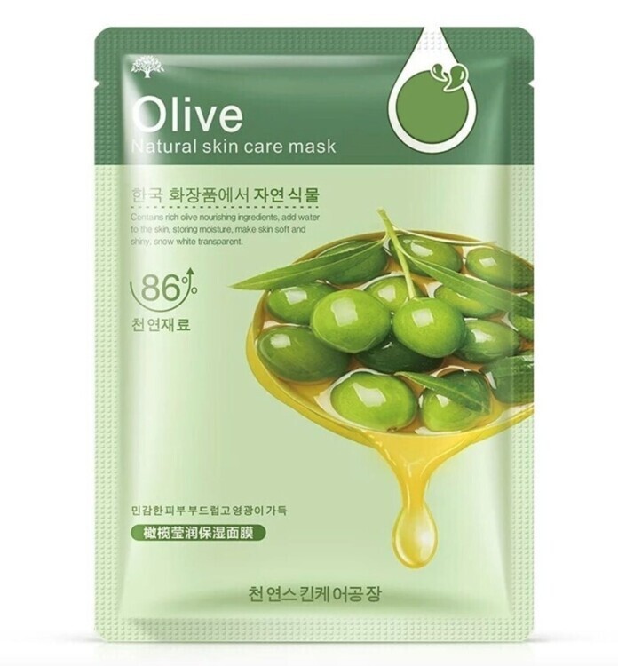 HCHANA Питательная и увлажняющая тканевая маска для лица Olive 30 гр